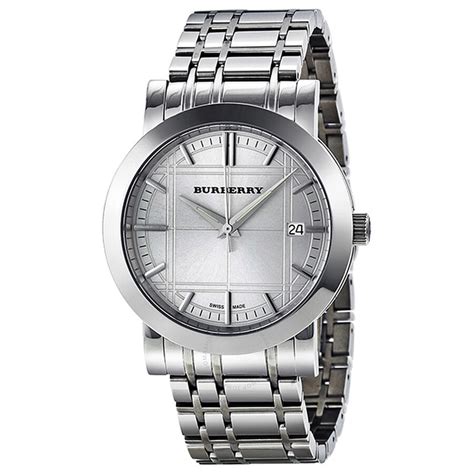 burberry watch bu1350 leather|Burberry Heritage Silver Dial Stainless Steel Men's .